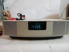 1997 White Bose Wave Music System AM/FM Radio Alarm AWR1-1W Tested No Remote
