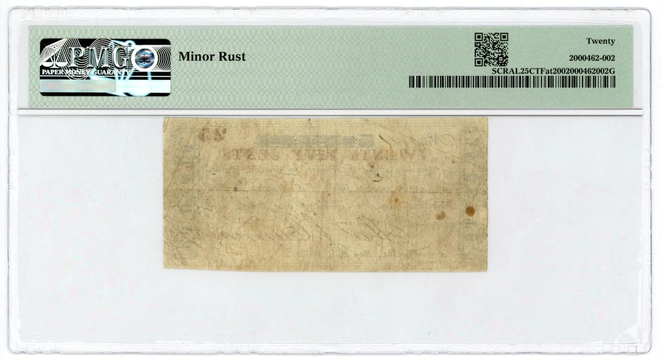 1862 25c Thomas J. Cannon - Eufaula, ALABAMA Merchant Scrip PMG VF 20 - Image 2 of 2