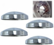 Semi Truck Hub Covers - 4 x Chrome Metal 8" Dome Style Hub Caps Dome Semi Tru...