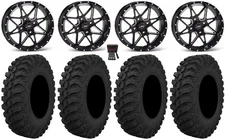 ITP Tornado 15" Wheels Black 32" Crawler AT Tires Yamaha Viking Wolverine