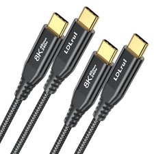 2 Pack USB 4 Cable 3FT for Thunderbolt 4, 40Gbps Braided USB-Data Transfer Co...