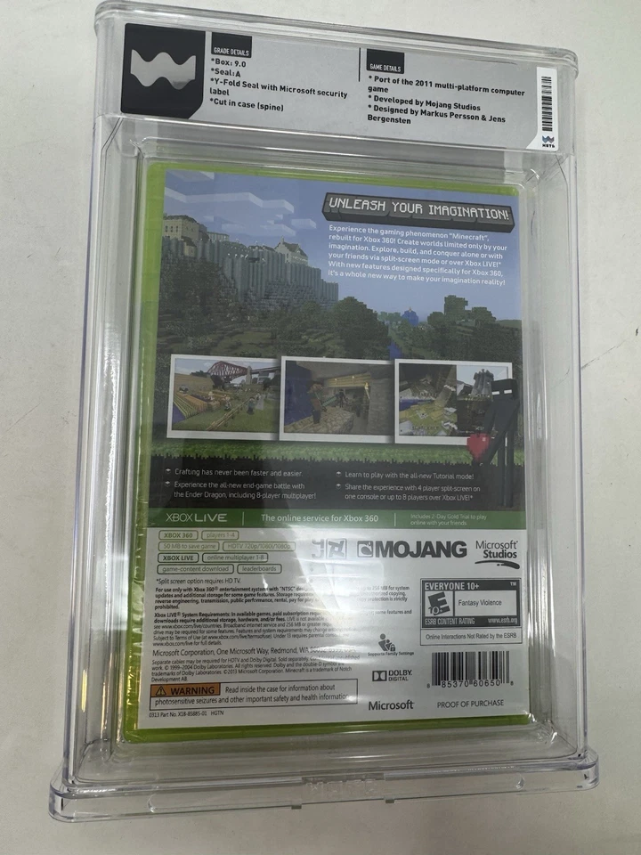 Minecraft Xbox 360 Edition (Xbox 360) First Print • 2 Tage Gold Testversion WATA 9.0 A - Bild 4 von 4