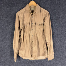 Sonoma Shirt Men M Medium Brown Button Up Collared Long Sleeve Corduroy Pockets