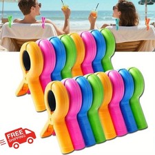 Beach Towel Pegs Clips 8 Pack Laundry Sunbed Lounger Clothes Pegs Utility UK...