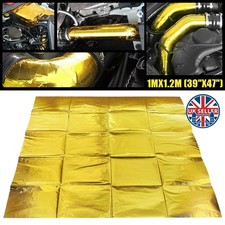 Gold Heat Barrier Reflect Sheet Self Adhesive High Temp Heat Shield Wrap 39"x47"