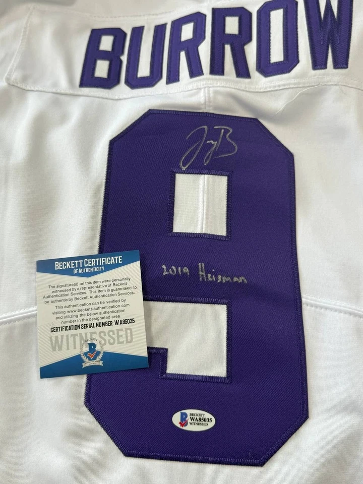 Camiseta Joe Burrow #9 Talla M Firmada Autografiada Beckett Certificado de Autenticidad Foto 4 de 4
