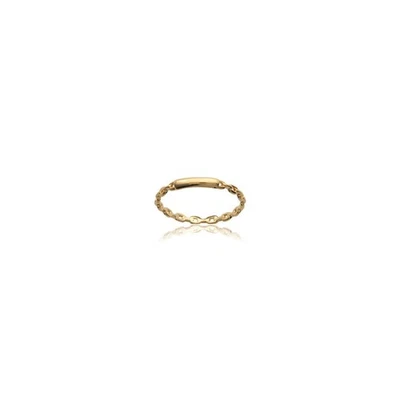 Bague motif chaîne plaqué or 750/000 18 carats garanti poinçonné - Photo 1/4