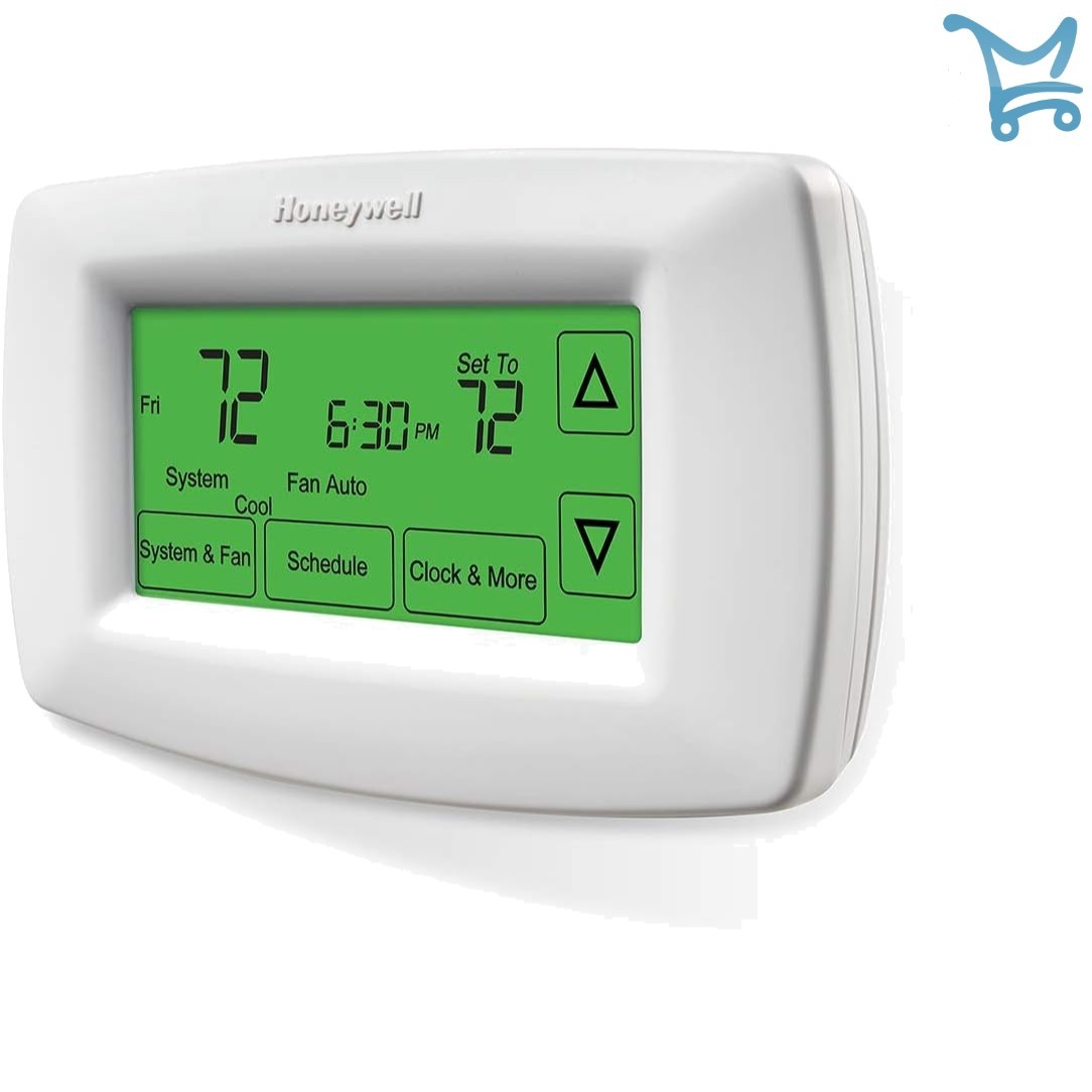 White Digital Heating Cooling Schedule