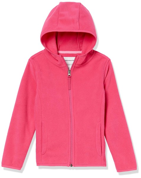 MäDchen Fleecejacke Kapuze ReißVerschluss Dunkelrosa 4 Jahre Amazon Essentials-image