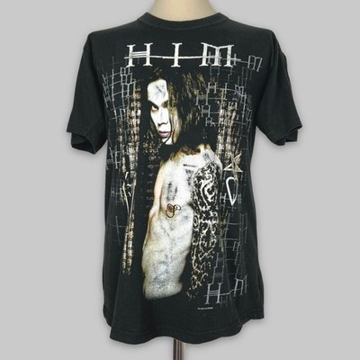 Vtg Remake 2004 HIM 'In Iggy We Trust' Euro Basic Black Unisex T shirt NH27136