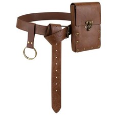 Women Corset Belt Medieval Leather Belt Length :48" Coffee-style 9 Style 9