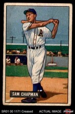 1951 Bowman #9 Sam Chapman Athletics 2.5 - GD+