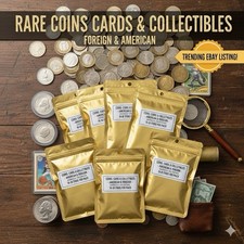 Lotto di monete, carte e oggetti da collezione - mix americano e mondiale vintage divertenti ritrovamenti