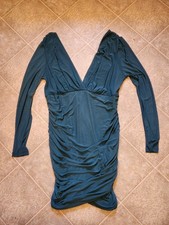 Fashion Nova "Sheer Goes Nothing" Hunter Green Mini Dress Women Size 1XL
