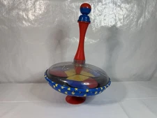 RARE Schylling Tin Color Changing Spinning Top Retro Toy Baby Einstein READ