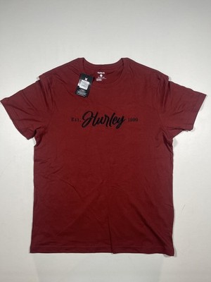 Hurley Shirt Mens Large Red Est Hurley 1999 Graphic Tee Crewneck Short Sleeve