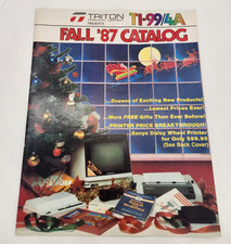 TI-99/4A Fall 1987 Triton Products Vintage Computer Holiday Software Catalog