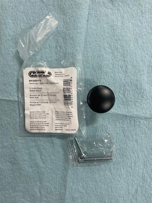 Amerock BP36907FB Era 1-1/4 Inch Mushroom Cabinet Knob - Black