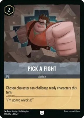 x4 Pick a Fight - 200/204 - Uncommon Lorcana DLC02 Rise of the Floodborn M/NM