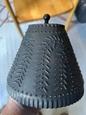 Irvin's Country Tinware Lamp Shade Kettle Black w/ Hardware Unused Display.