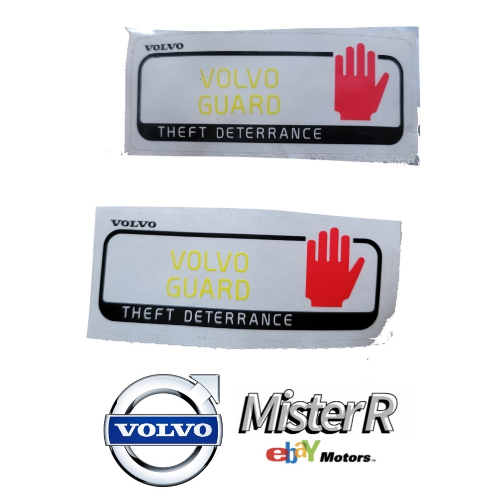 Volvo Theft Deterrence Decal/Label Set • Alarm System Window
