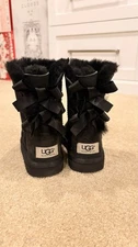 Brand New UGG Kids Bow Bootie Size 10 Black Without Box Authentic