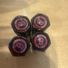 4PCS Black Boston Red Sox Car Tire Valve Caps Valve Stem Cover Black Style 1