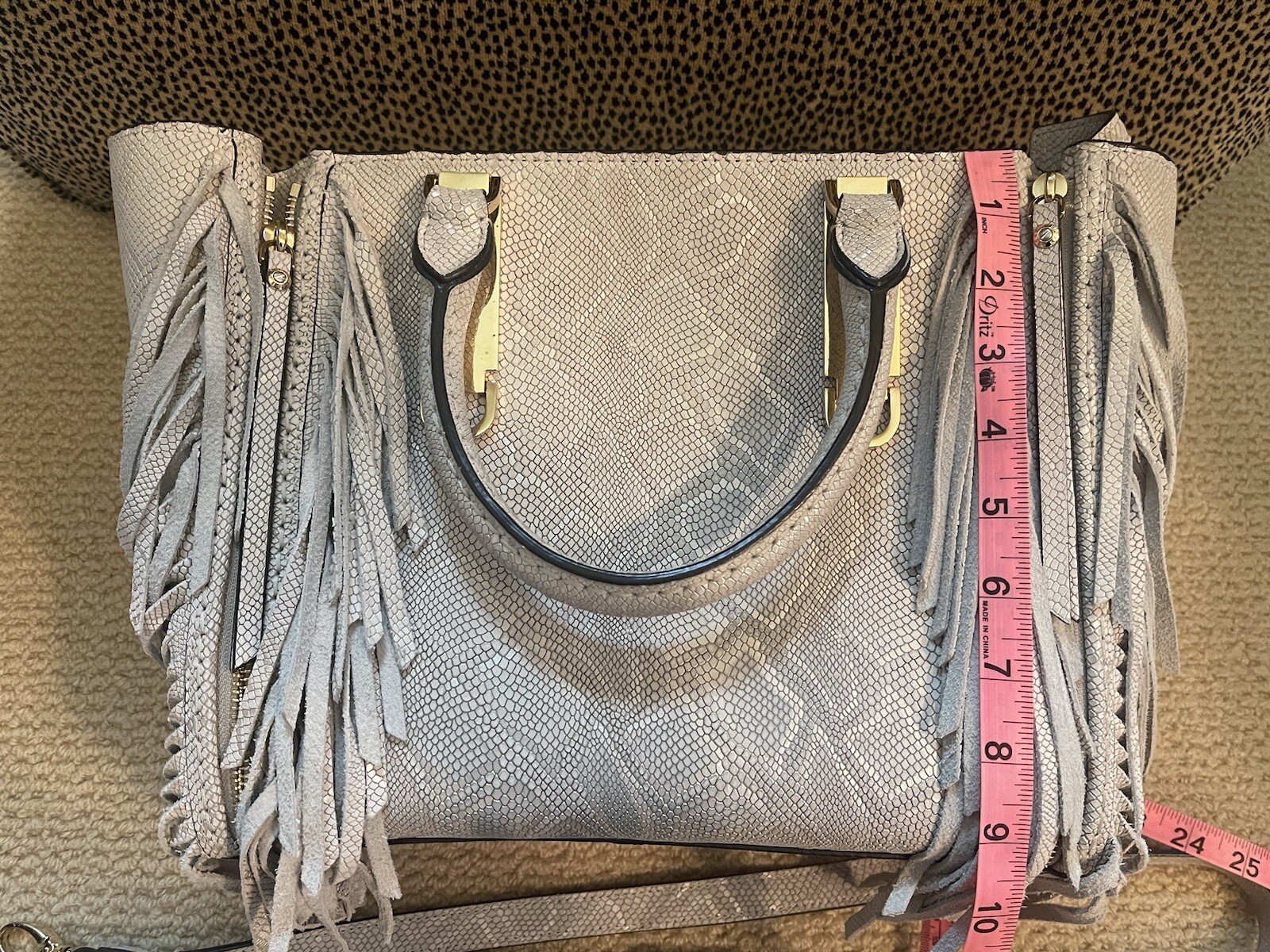 Henri Bendel A List Python Embossed Expandable Sa… - image 17