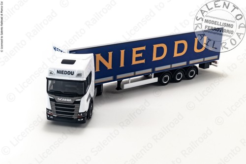 Herpa PIHR957755 H0 1:87 - camion Scania CR20 HD con semirimorchio NIEDDU Traspo - Imagen 2 de 7