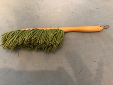 Vintage Dandy Duster with wood handle Green duster