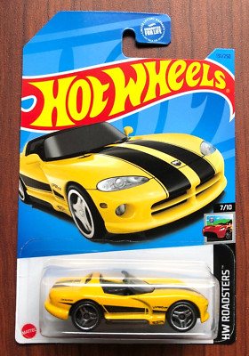 Hot Wheels Dodge Viper RT/10 #131/250 HW Roadsters 7/10 Yellow