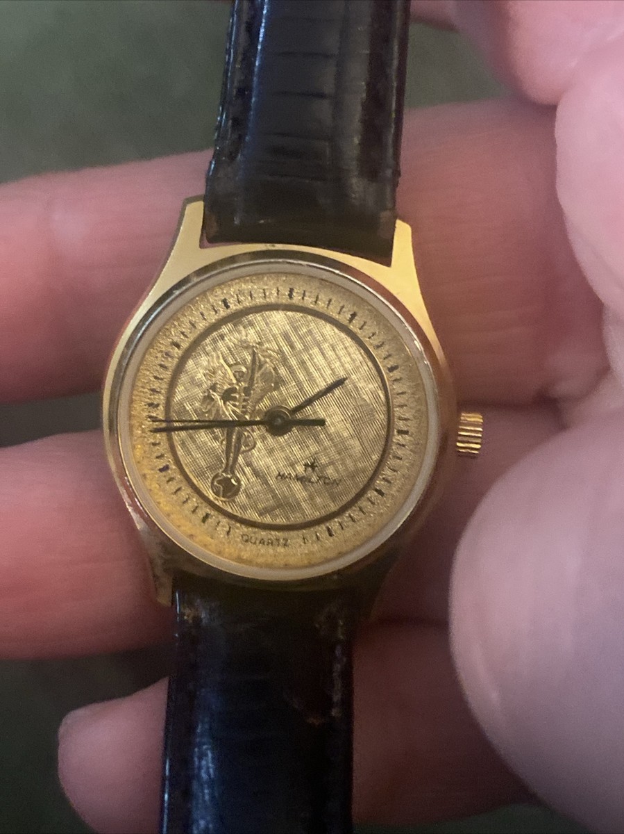 稼働品　HAMILTON 8208 レディース時計 Hamilton 8208 Vintage Ladies Watch Double Bar Lug in Gold