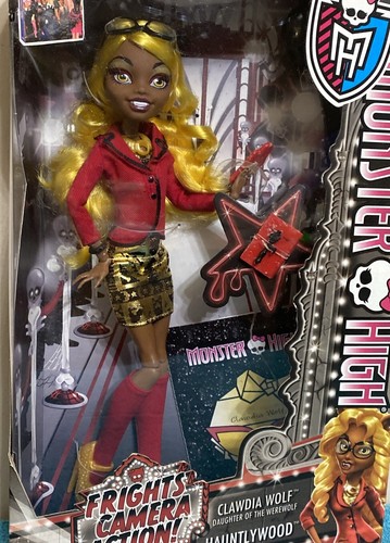 Monster High Puppe ~ 2013 ~ CLAWDIA WOLF ~ Frights Camera Action HAUNTLYWOOD ~ Neu im Karton
