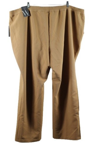 Pantalon Femme Worthington Taille Plus 16W Rayé Marron - Occasion Très Bon état