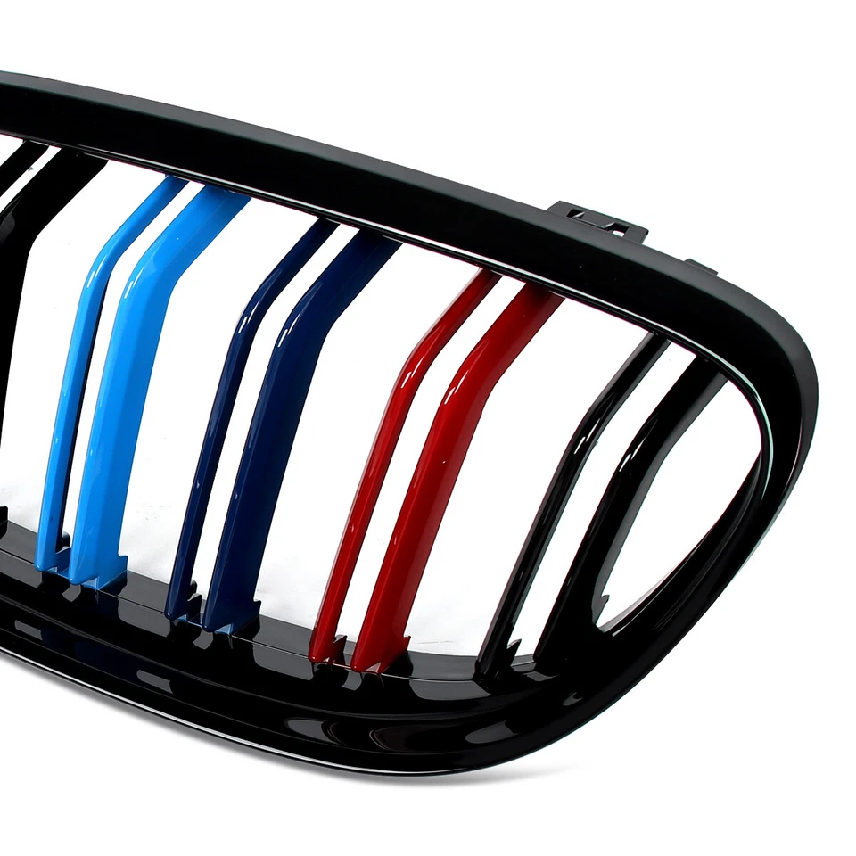 M-Color Double Slats Front Grilles For Black BMW E90 E91 335i 325i 328i 2009-11 Foto 4 de 4