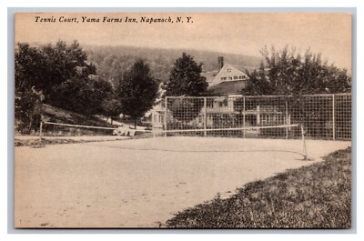 Napanoch NY Tennis Courts Yama Farms Inn Divided Back Postcard