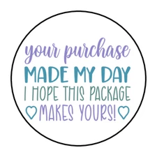 30 SMALL BUSINESS STICKERS ENVELOPE SEALS LABELS 1.5" THANK YOU PURCHASE HEARTS
