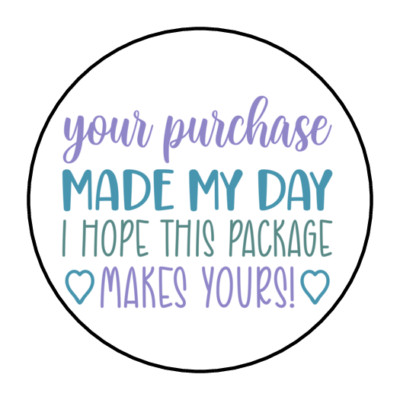 30 SMALL BUSINESS STICKERS ENVELOPE SEALS LABELS 1.5" THANK YOU ...