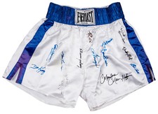 JOE FRAZIER KEN NORTON MARVIN HAGLER COONEY LEONARD MOSLEY+14 BOXING TRUNKS AUTO