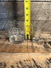 Paris Products 1986 35th Wine Glass & Shot Glass *New*