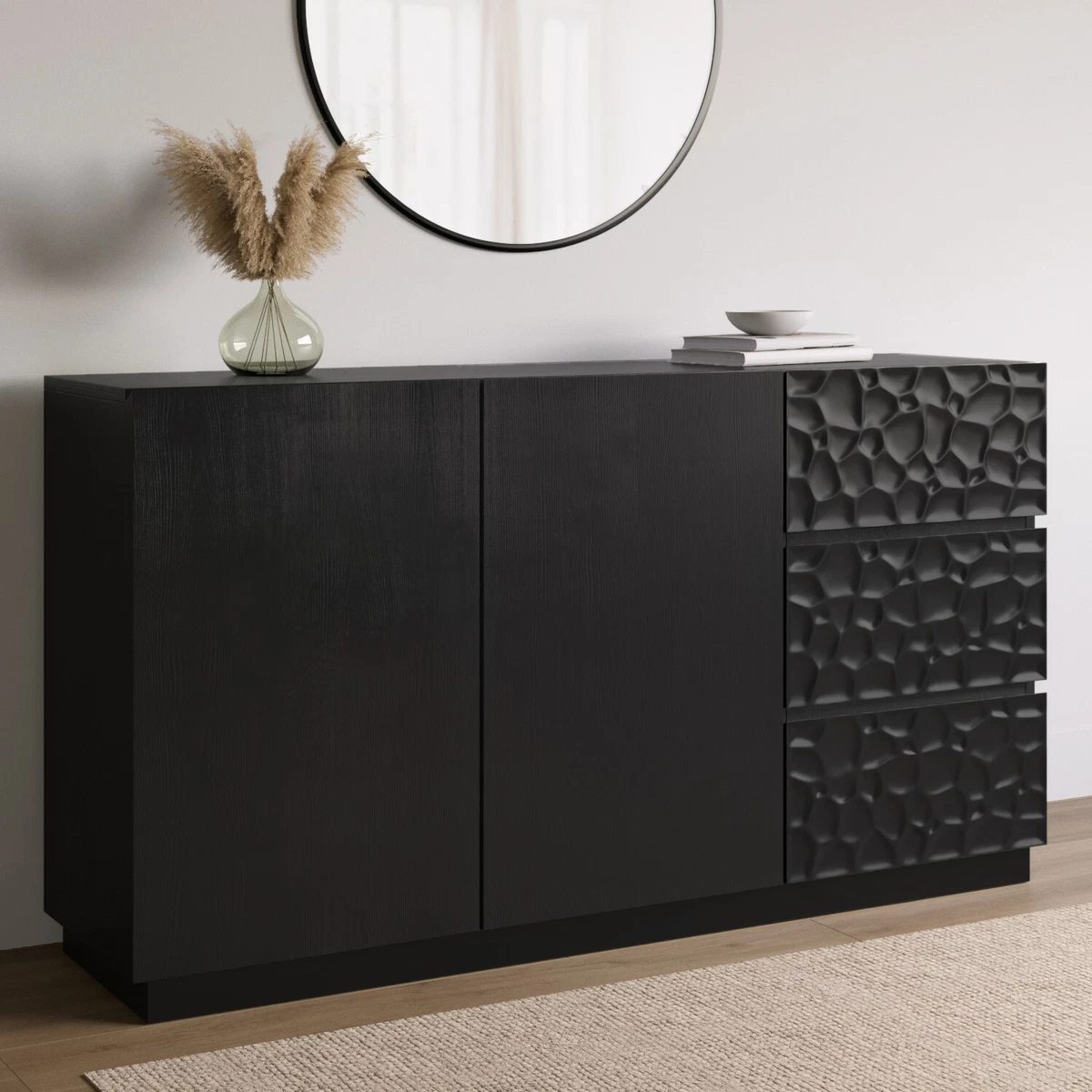Black 2025 textured sideboard
