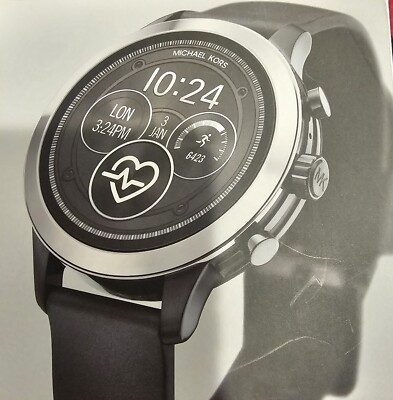 Michael Kors MKT5049 Smart Watch, Stainless Steel, Black Strap unisex