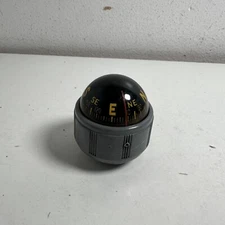 Vintage 1960s Airguide Chicago Marine Boat Black Gray Spherical Mobile Compass