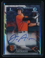 JONAH ARENADO 2016 BOWMAN CHROME PROSPECT AUTOGRAPH RC AUTO SAN FRANCISCO GIANTS