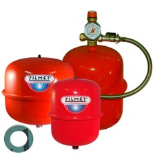 Zilmet - 18 Litre Red Heating Expansion Vessel & Sealed System Kit Z1-301018 (Am