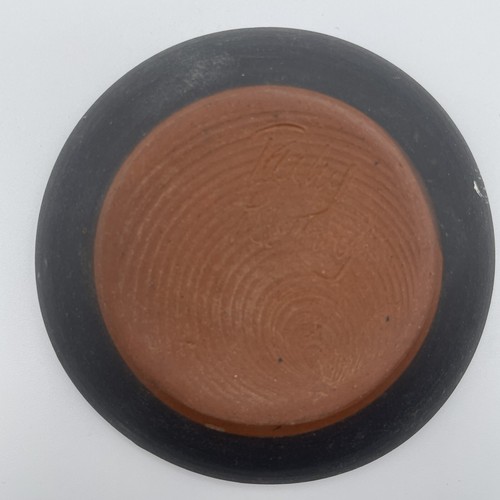 Studio Pottery Small Trinket Pin Dish-4 inch diameter - Signed unsure of pottery - Picture 2 of 5
