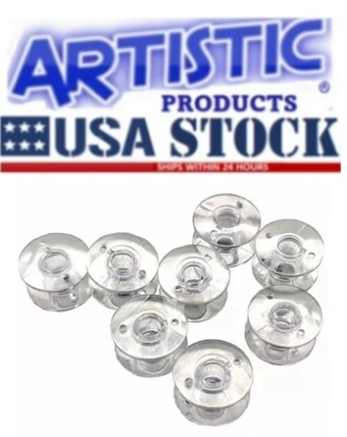 50pcs Sa156 Bobbins for Brother Sewing Machine Plastic Bobbins with