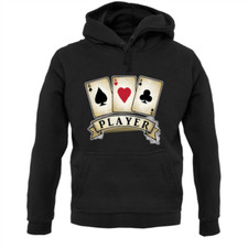 Felpa Unisex Poker Player - Faccia - Carte - Texas Hold Em - Gioco D'Azzardo