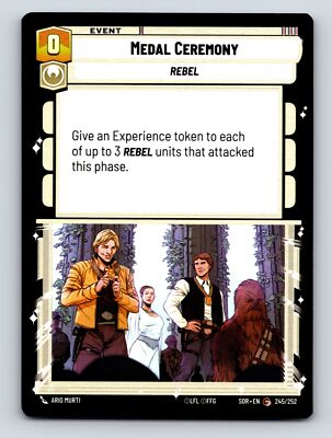 Medal Ceremony Rebel Event Card Upgrade Command 0C 1Ability 0HP 0P