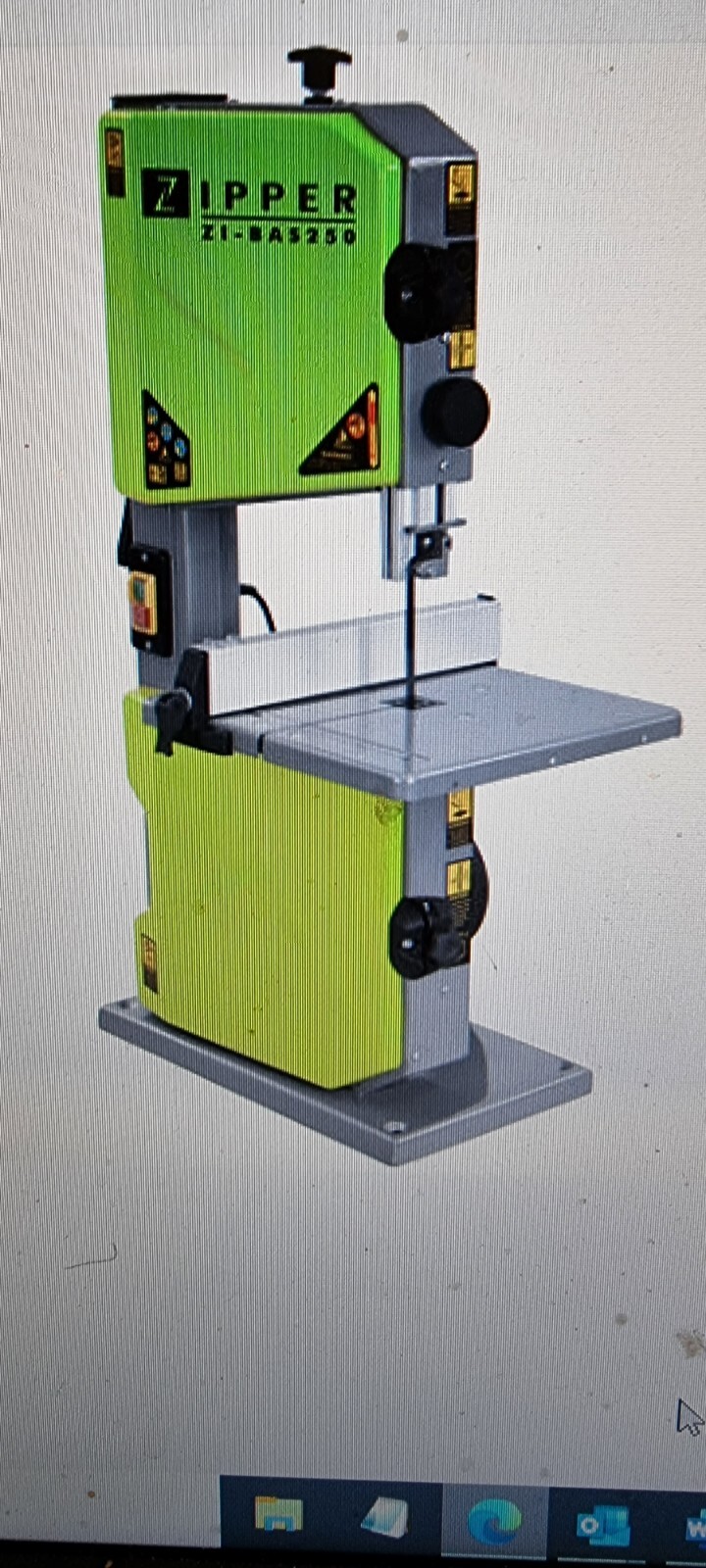 Zipper 10" Woodworking Bandsaw Bench Top Solid Fence 4.5" Cut 500w 240v